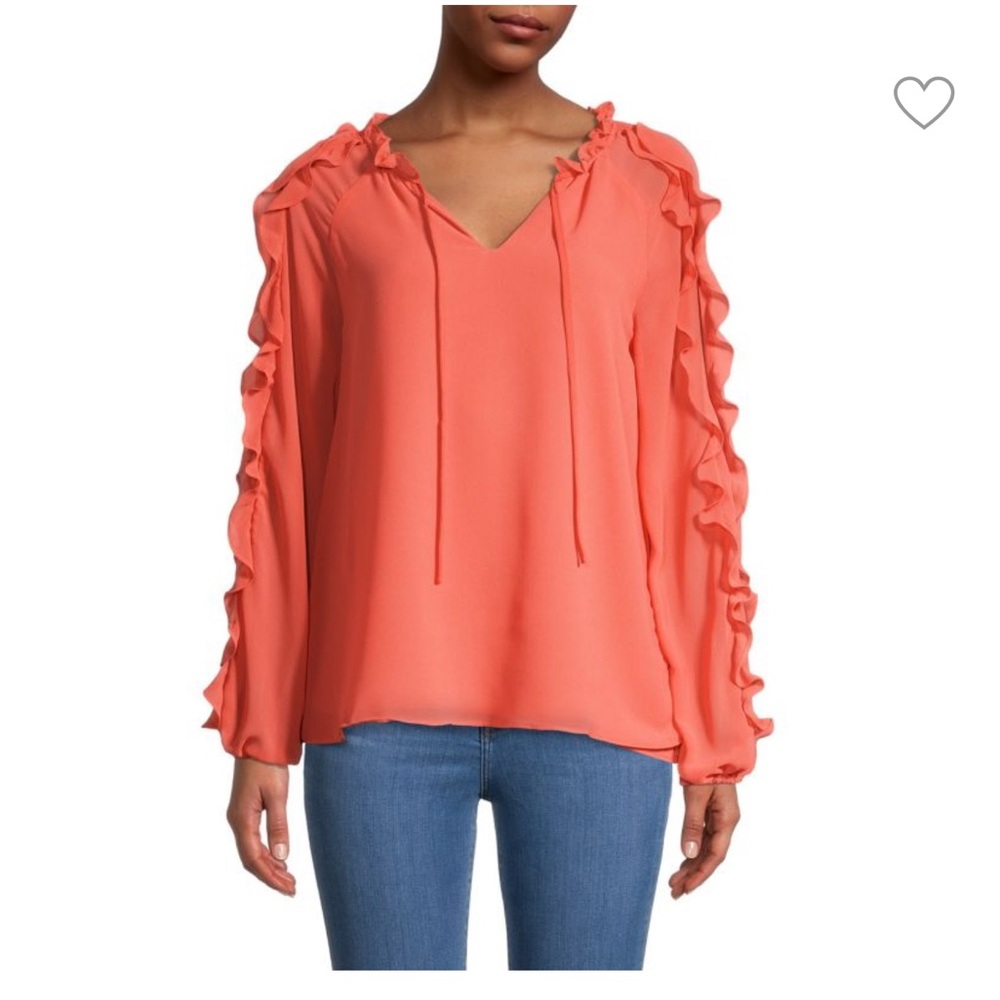 CATHERINE MALANDRINO
NWT Ruffle Cold-Shoulder Blouse S